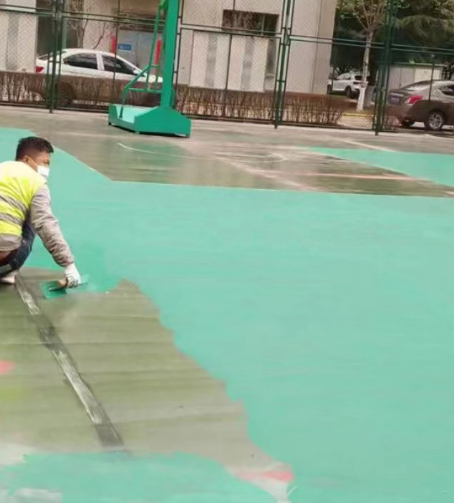 闵行球场地面翻新