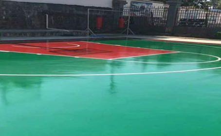 闵行篮球场翻新地面